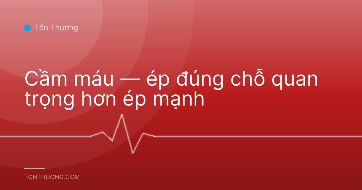 Cầm máu — ép đúng chỗ quan trọng hơn ép mạnh