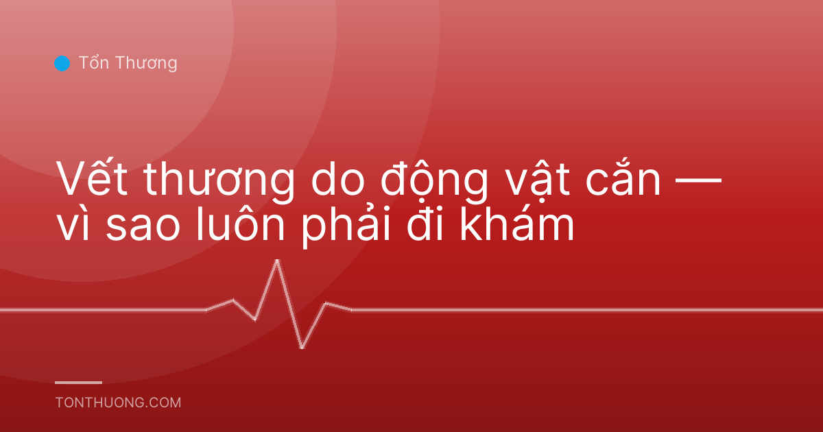 Vết thương do động vật cắn — vì sao luôn phải đi khám